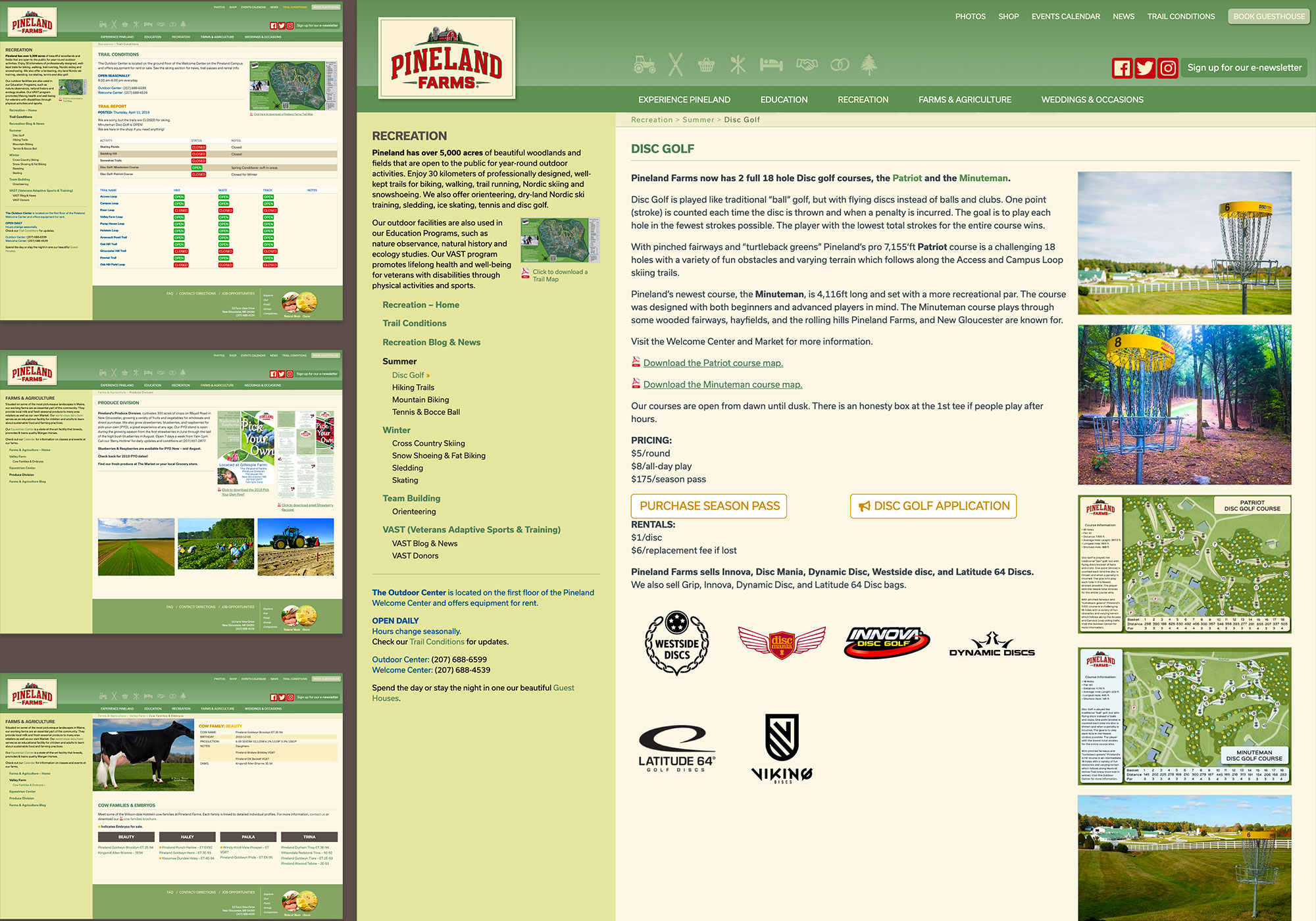 A creative Maine Website Design for a farm in New Gloucester
